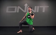 Half Kneeling One Arm Kettlebell Clean Exercise