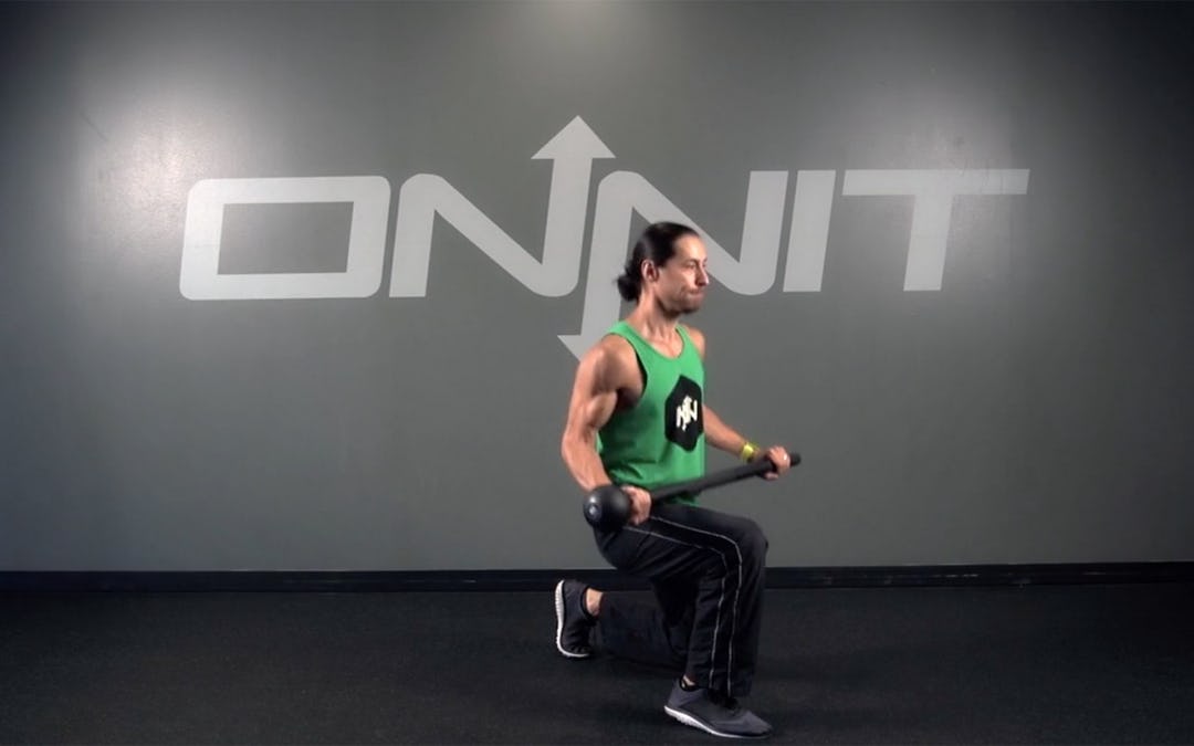 Alternating Switch Lunge Steel Mace Exercise