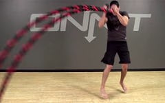 Diagonal Pull Jump Switch Battle Ropes Exercise