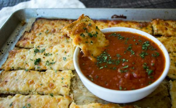 Cheesy Cauliflower “Breadsticks”