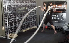 Battle Ropes Jumping Jack Slams