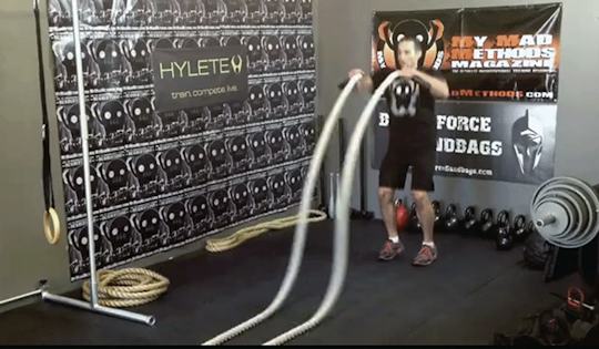 battle rope double slam exercise