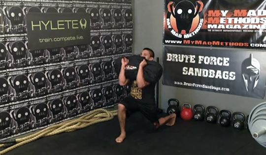 Sandbag Clean Split Lunge Exercise