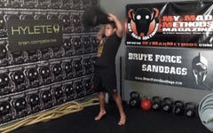 Sandbag Half Moon Snatch