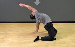 Tripod Alternating Reach Bodyweight Exercise