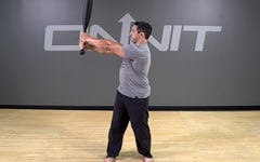 Steel Club Exercise: Alternating 2-Hand Side Press