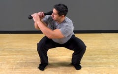 Clock Squat Steel Club Exercise