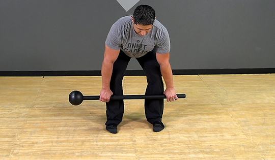 Steel Mace Exercise: 2-Hand Deadlift (Stability Focus)