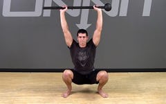 Overhead Squat Steel Mace Exercise