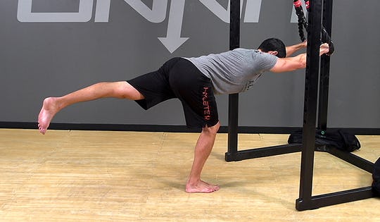 Suspension Exercise: Assisted Single Leg Hinge