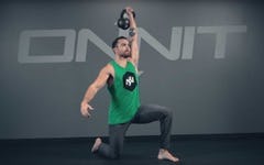 Half Kneeling One-Arm Kettlebell Press Exercise