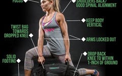 Form at a Glance: Sandbag Twisting Back Lunge