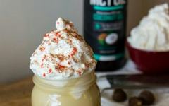 Homemade Keto Eggnog with Whipped Cream