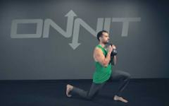 Kettlebell Goblet Forward Lunge Exercise