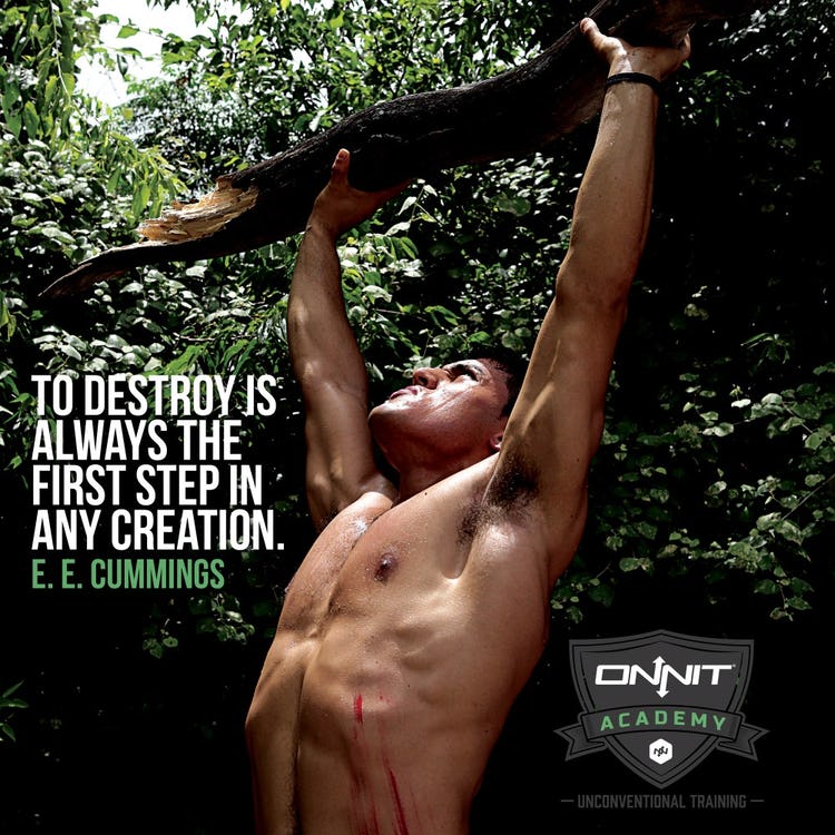 To destroy is always the first step in any creation. - E. E. Cummings