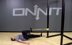 Band Resisted Lying Hip Flexion Bodyweight Exercise