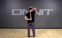 Band Resisted Zipper Stretch Bodyweight Exercise