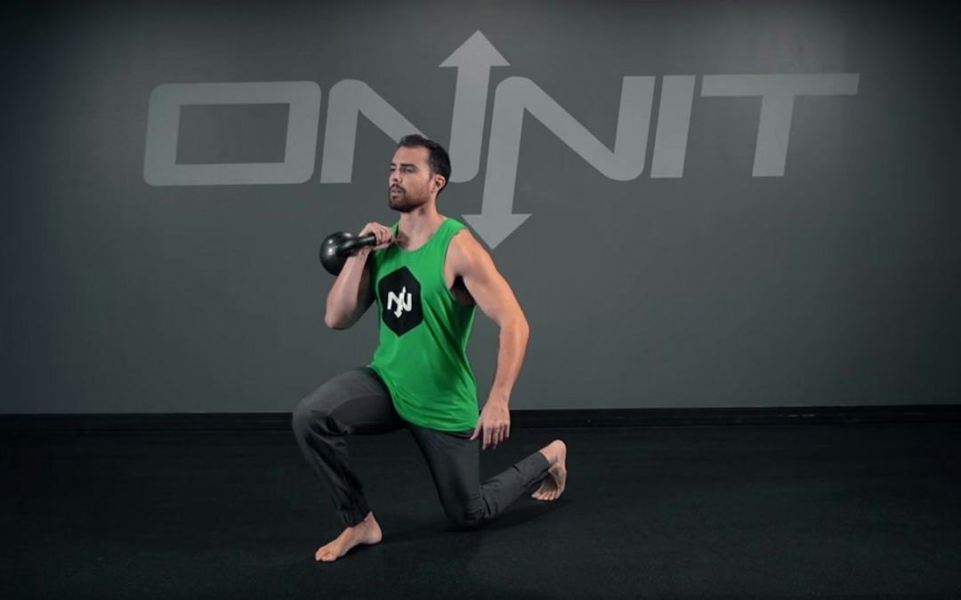 One Arm Kettlebell Forward Back Lunge Exercise