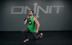 One Arm Kettlebell Forward Back Lunge Exercise