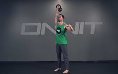 One Arm Kettlebell Push Press Exercise