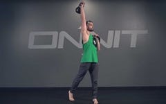 Double Rotational Kettlebell Press Exercise