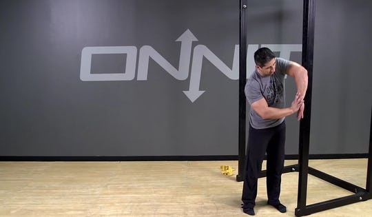 Internal Rotation Wall Stretch Bodyweight Exercise