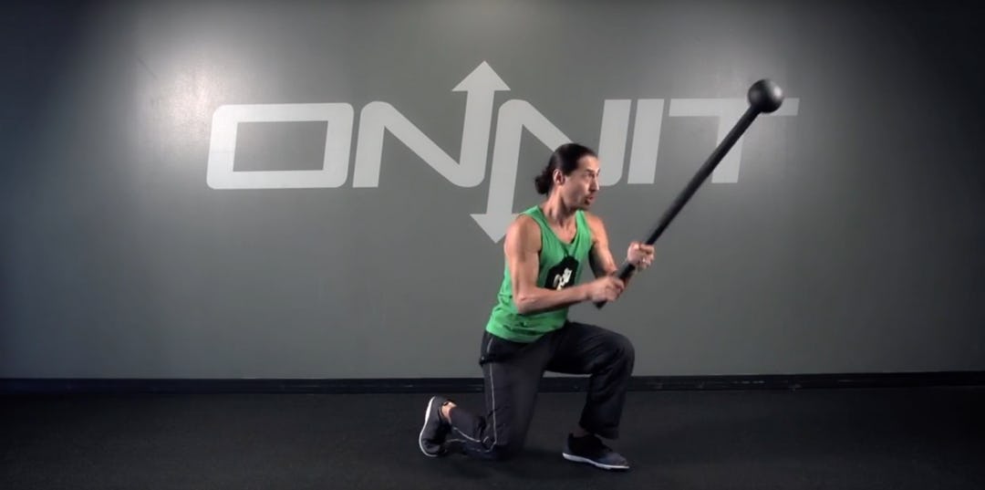 Bayonet Strike Squat Steel Mace Exercise