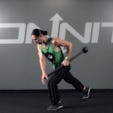 Split Stance Offset Side Row Steel Mace Exercise