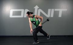 Split Stance Offset Side Row Steel Mace Exercise