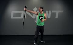 Alternating Single Side Press Steel Mace Exercise