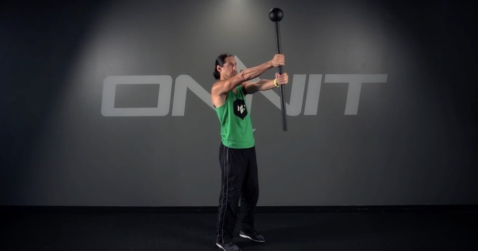 Double Narrow Press Steel Mace Exercise