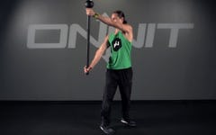 Double Wide Side Press Steel Mace Exercise