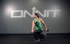 Side Load Reverse Lunge Steel Mace Exercise