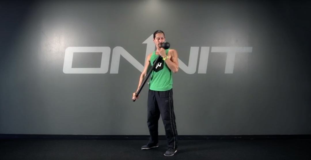 Extended Shoulder Curl Steel Mace Exercise