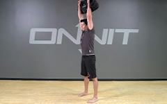 Sandbag Exercise: 2-Hand Half Snatch