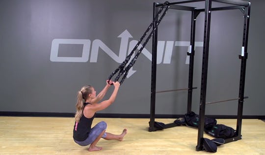 Battle Ring Suspension Trainer Assisted Pistol Squat