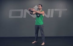 Two Hand Kettlebell Straight Press Exercise