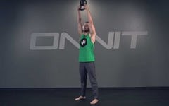 Two Hand Overhead Kettlebell Press Exercise