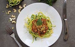 Paleo-Friendly Zucchini Noodles Recipe with Homemade Bison Marinara